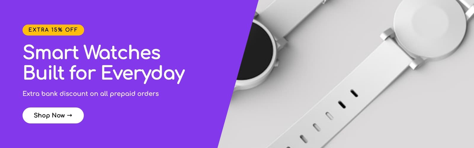 Smart watches with an extra 15% bank discount